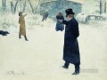 オネーギンとレンスキーの決闘 1899年 イリヤ・レーピン
